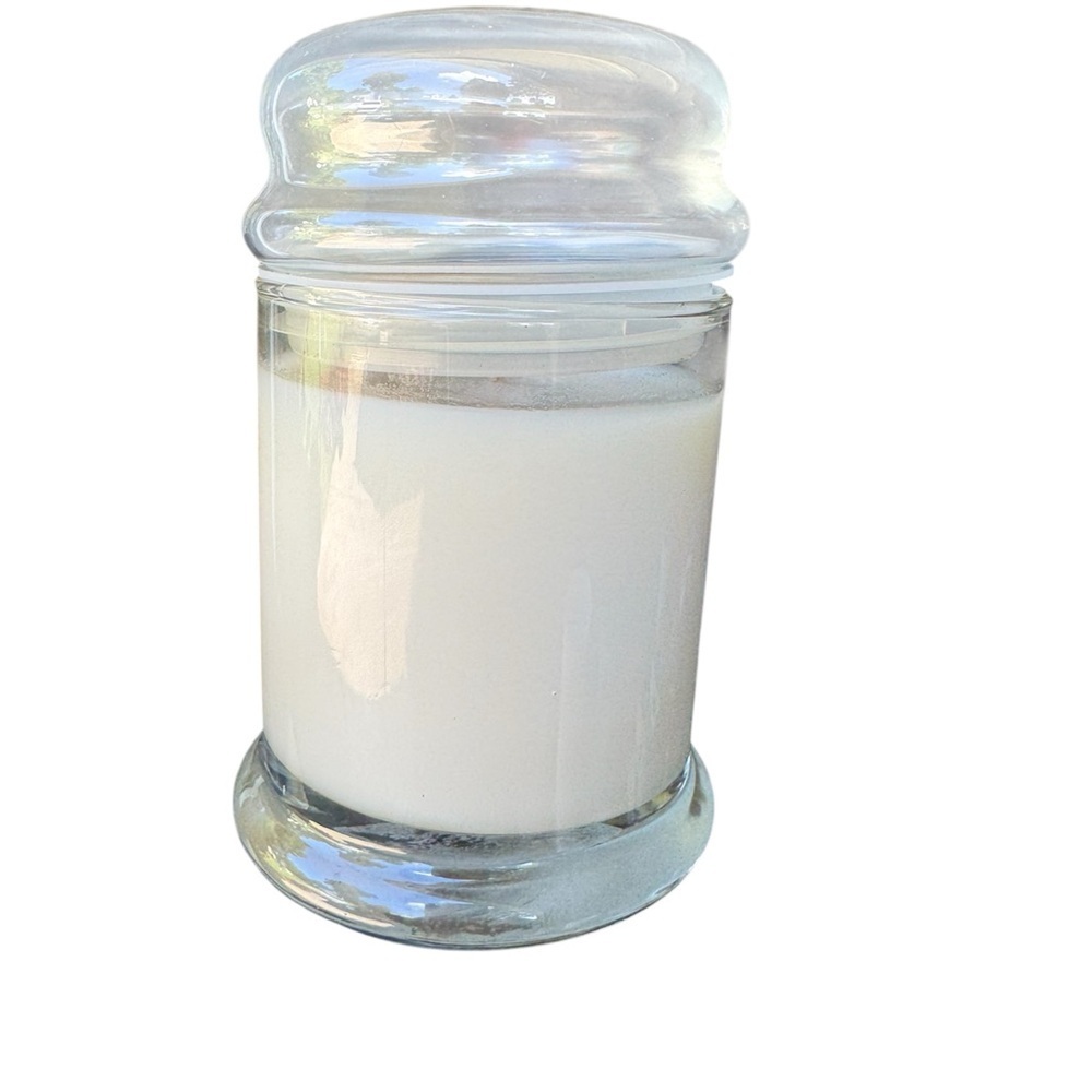 NWT Full Size Glass Jar Candle- Sugar Cookie Scent Hand Poured